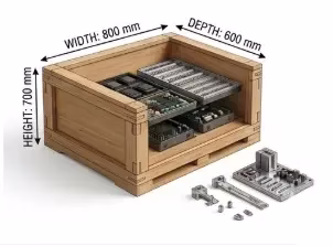 small parts box dimensions and size